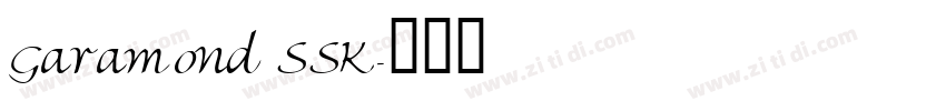 Garamond SSK字体转换